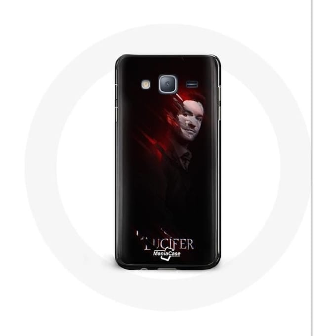 Case voor Samsung galaxy J3 Lucifer Series zwarte achtergrond