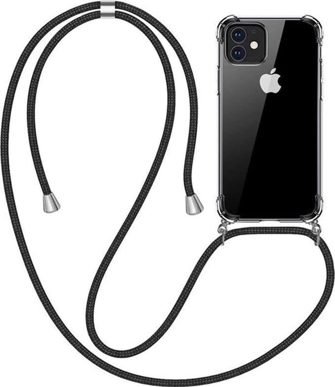 Hoesje geschikt voor iPhone 16e - Backcover - Flexibel - Koord - TPU - Transparant