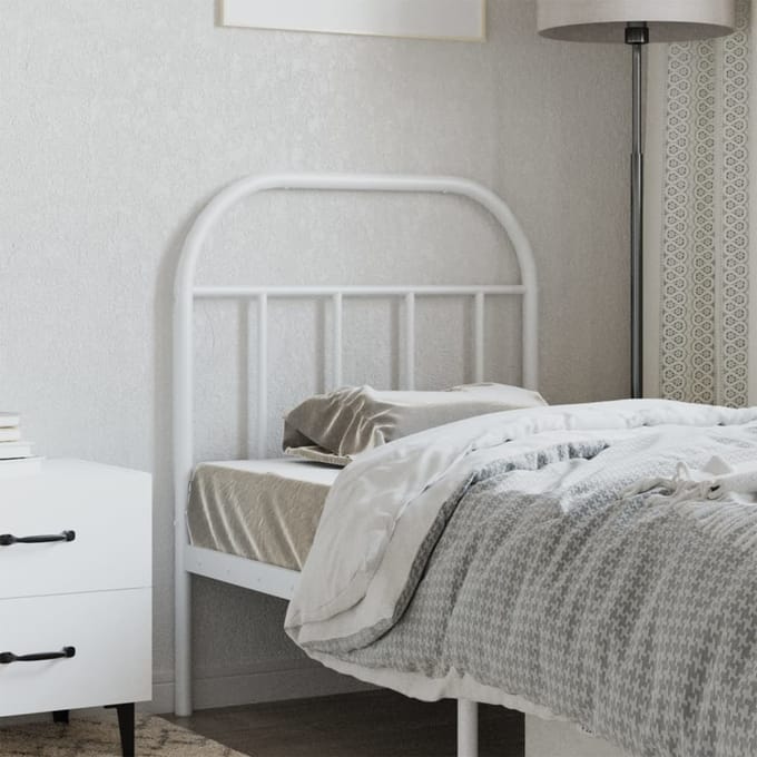 vidaXL Vervangend hoofdbord metaal wit 75 cm