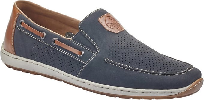 Rieker -Heren - blauw donker - mocassins - maat 41