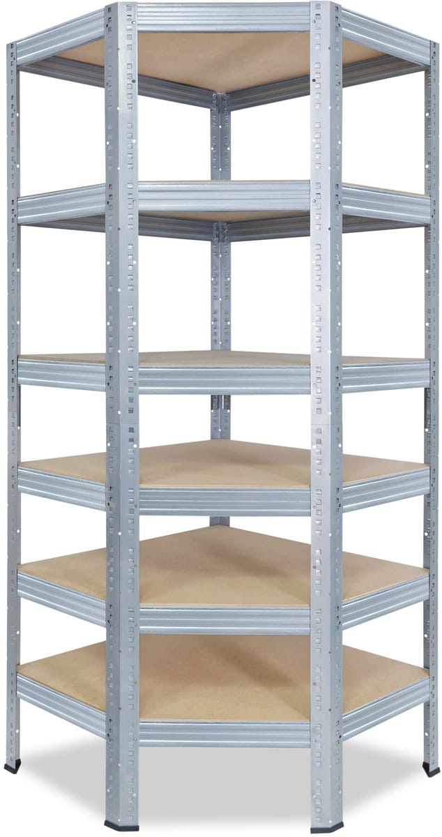 Shelfplaza PRO hoekstelling - 180x60x30 cm - verzinkt - 6 planken
