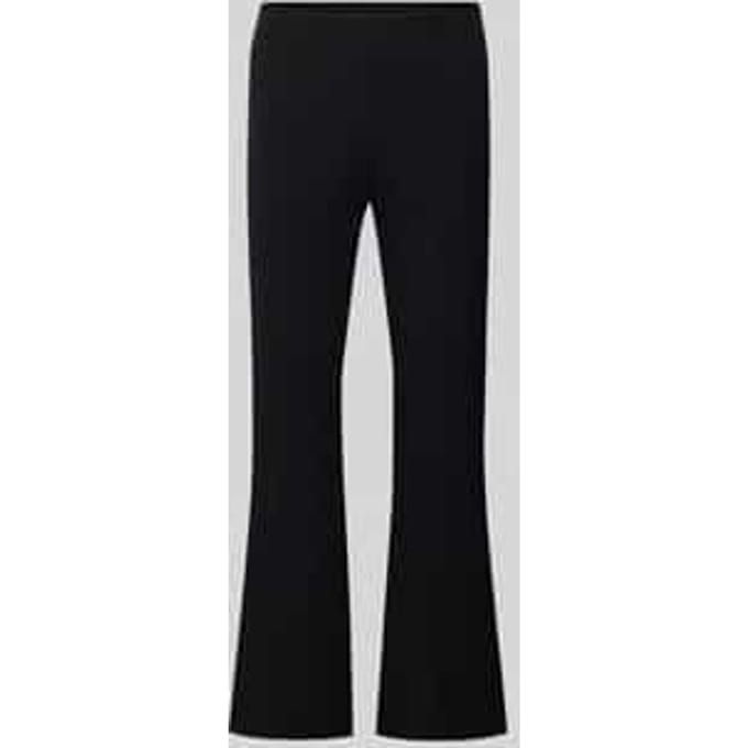Flared stoffen broek met Naadritssluiting