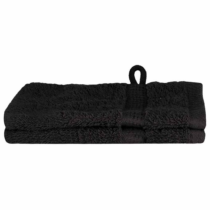vidaXL - Gastendoek - SOLUND - 2 - st - Zwart - 15 - x - 21 - cm - 550 - gsm