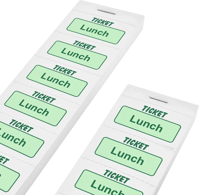 CombiCraft consumptiebon Lunch per 1000 bonnen - wit