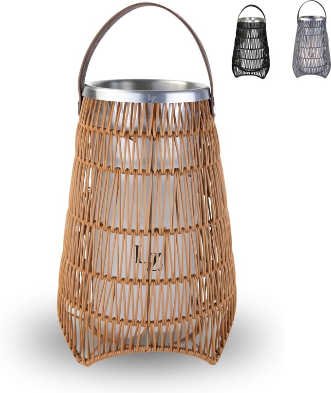 Le Zen - Enzy - Wijnkoeler - Met Led Licht - en Bluetooth speaker- Bruin Rotan