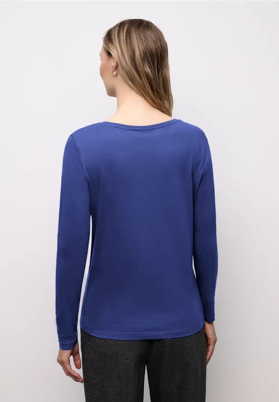 Basic shirt met ronde hals