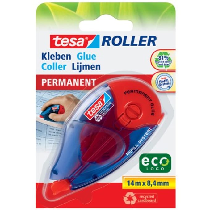 tesa Lijmroller ROLLER Permanent ecoLogo® 8.4 mm 14 m Permanent hechtend Navulbaar: Ja 59151-00002-06 1 stuk(s)