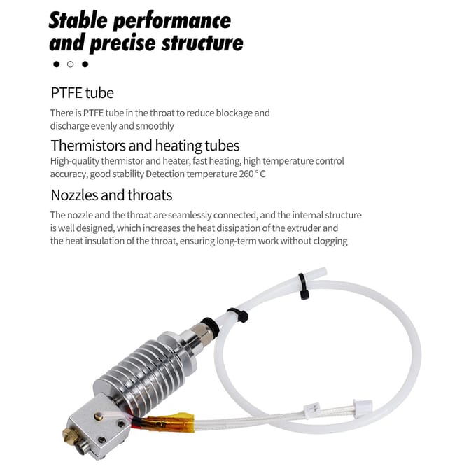 Kobra Hotend 24V40W voor 3D-printervervanging Compatibel met Anycubic Kobra 3D-printer met messing Vyper Hotend veelkleurig