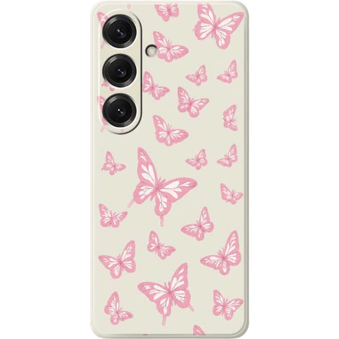Mocaa Samsung Galaxy S25 Beschermhoesje Vlinders Meerkleurig