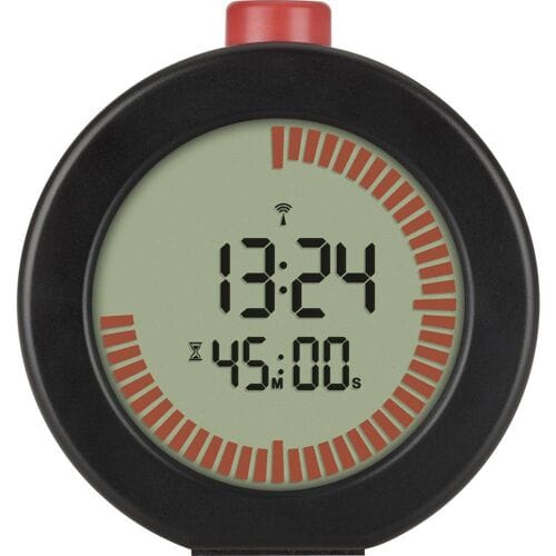 TFA Dostmann 60.2569.01 Wekker Zendergestuurd Zwart, Rood Alarmtijden 1 1 timertijd, Groot display