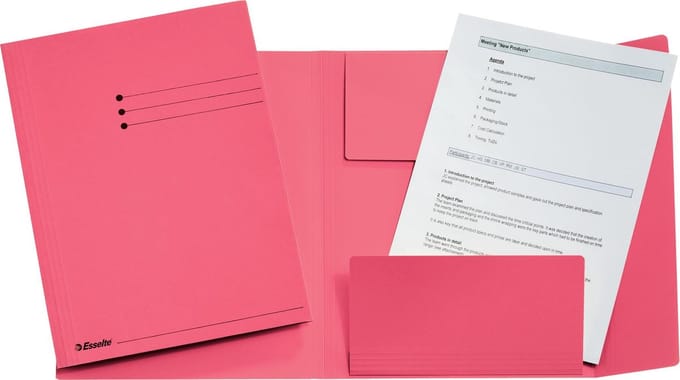 Esselte Manilla 3-klepsmap - A4 - 50 stuks - Roze