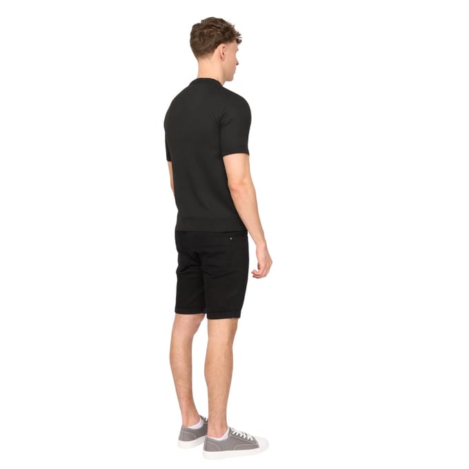 Duck and Cover Heren Marvela Gebreide T-Shirt (Zwart)