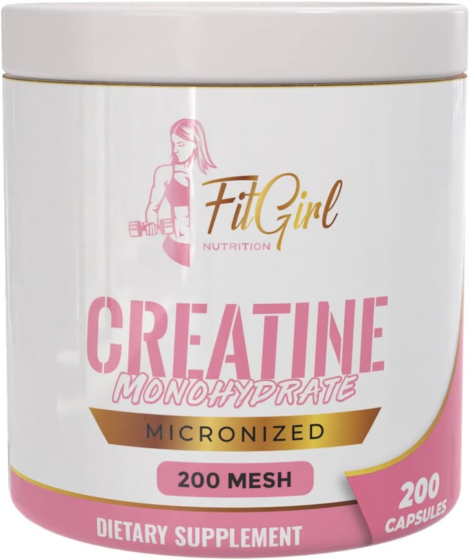 FitGirl Creatine Monohydrate Capsules – 400 Capsules – 200 Mesh Micronized Creatine – Creatine Monohydraat