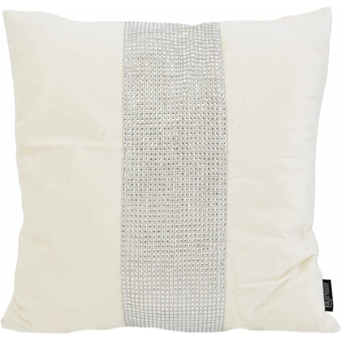 Gek op kussens! Sierkussen bliss diamond crème | 45 x 45 cm | velvet/polyester