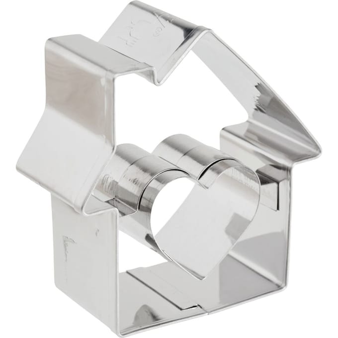 Koekjesvorm Huisje met Hart - 6 cm