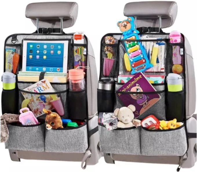 Luxyana® AO24PG Premium Autostoel Organizer met Tablet Houder