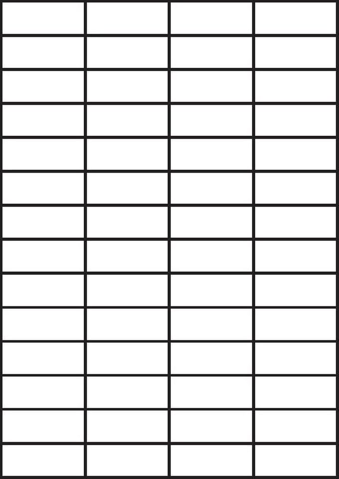 A4 etiketten 52,5 x 21,2 mm wit (100 vel)