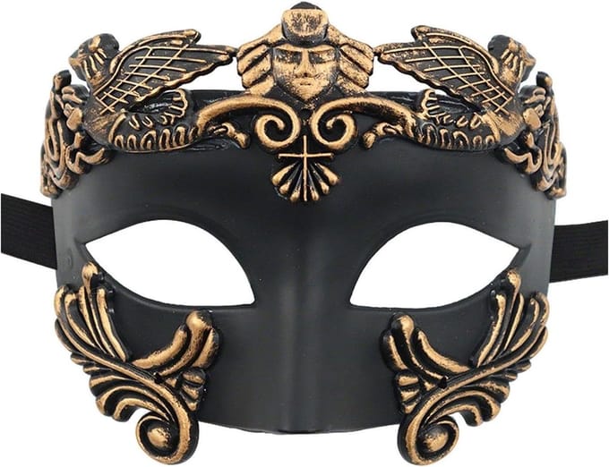 Retro masker voor feestkostuum met elegante uitstraling.