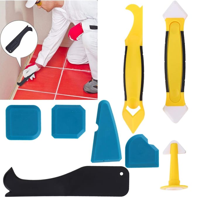 8 STKS Plastic Siliconen Kit Schraper Handbediend Gereedschap voor Industriële Hardware Accessoire gray