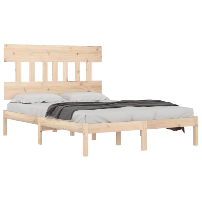 vidaXL - Bedframe - massief - hout - 140x200 - cm