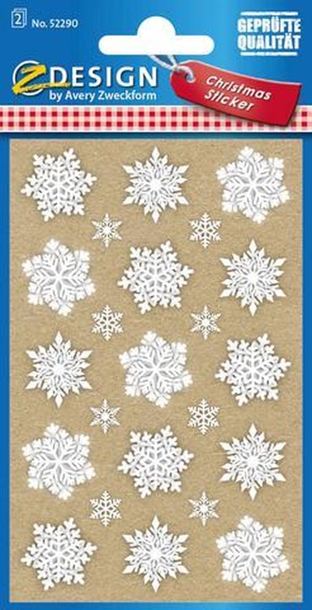 Avery Etiket Z-design Christmas sterren - 2 vel