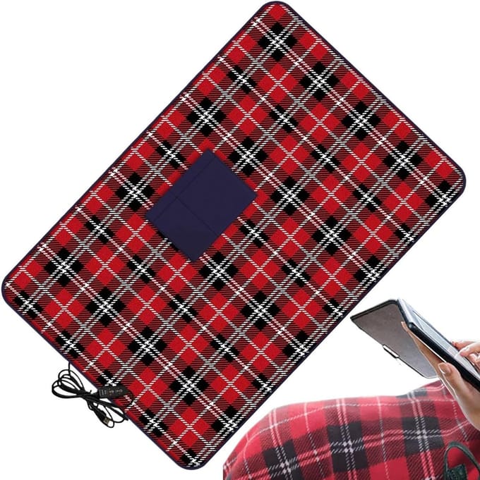 Elektrisch Dekentje - Verwarmde Plaid - Ontspanning & Warmte - Directe Verwarming - 88x65 cm - Grijs