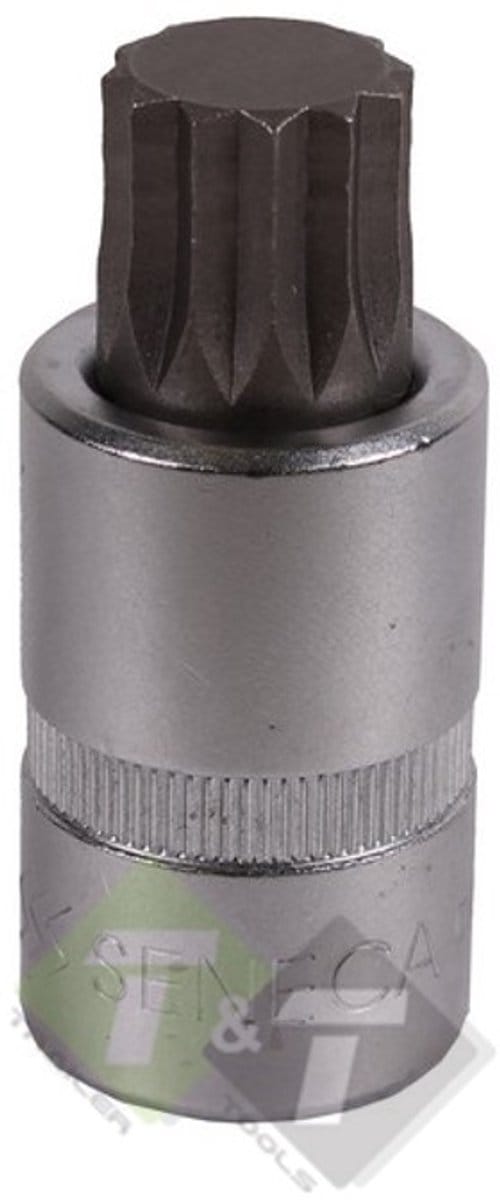 m9 twaalfkant spline dop uitwendig - 55 mm - 1/2 duims aansluiting - veeltanddop - meertanddop - spline bit - seneca