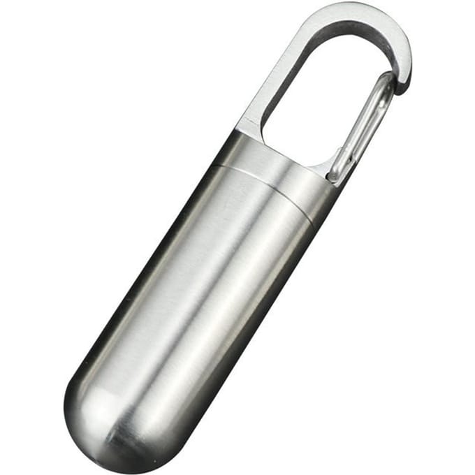 Conteneur à médicaments en acier inoxydable J21, étanche, portable, mini-capsule, porte-bouteille white