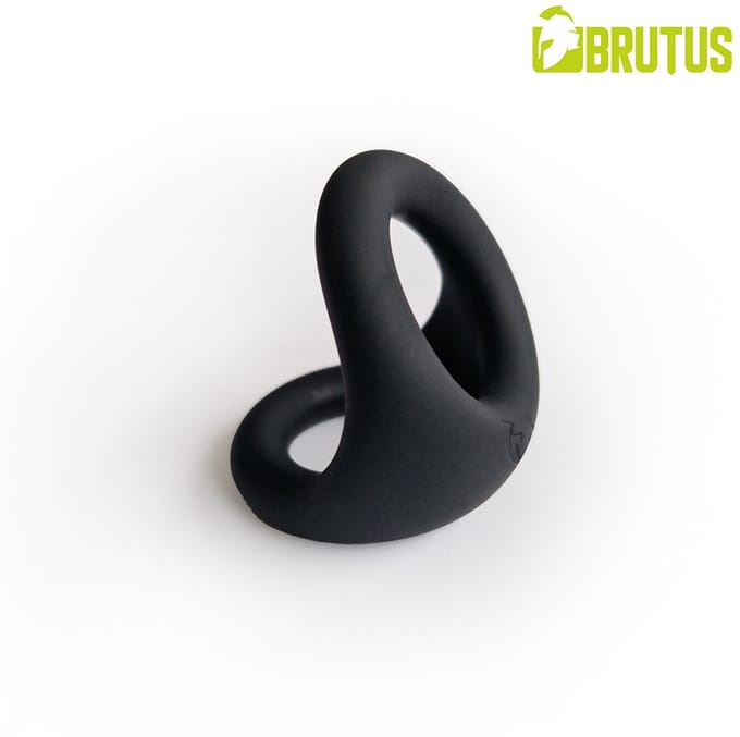 Brutus - Gemini - Ultrazachte Dubbele Cockring - Zwart