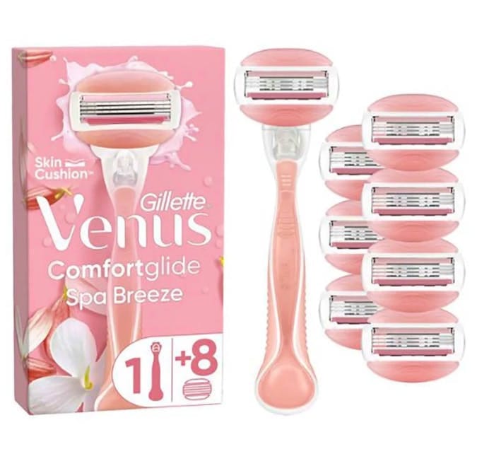 Gillette Venus Comfort Glide Spa Breeze Handle &amp; Blades 1 pcs + 8 st