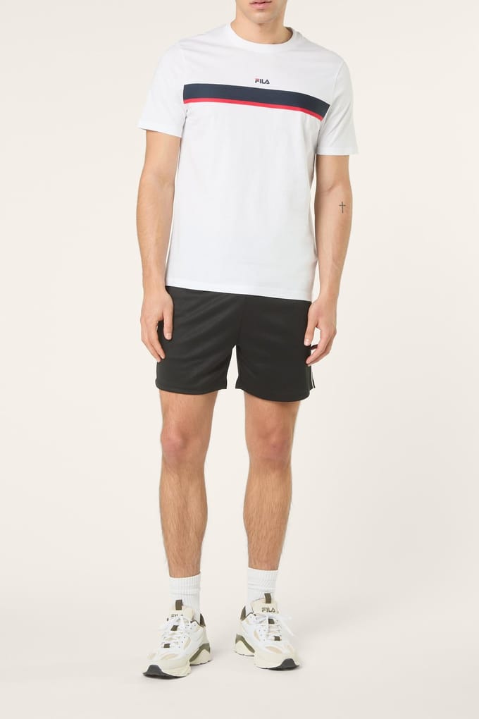 FILA Sagano Regular Taped T-shirt Bright White Taglia: L | Magliette basic Outlet | Uomo | Bianco