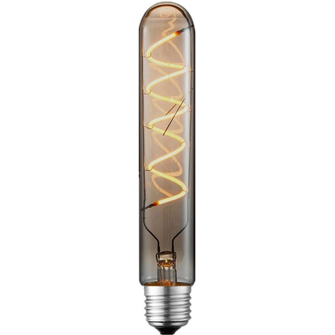 Lucande LED-buislamp, E27 4W, Ø 3 cm, rookkleurig, 1800K