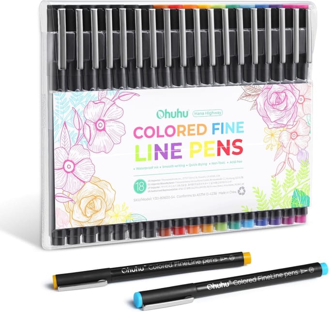 Ohuhu - Hana Highway - Fineliners – set van 18