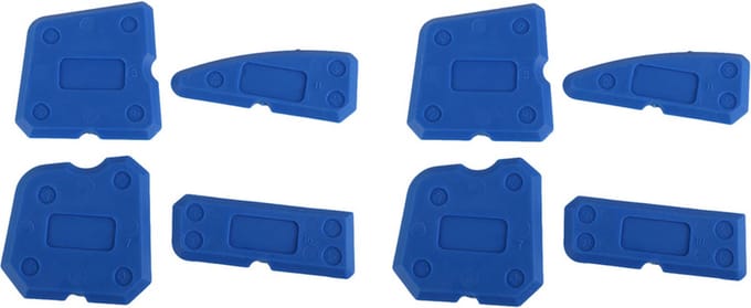 DW4Trading Siliconen Afstrijkrubber Set van 2x 4 Profielen - Blauw - Kit - Schilderen