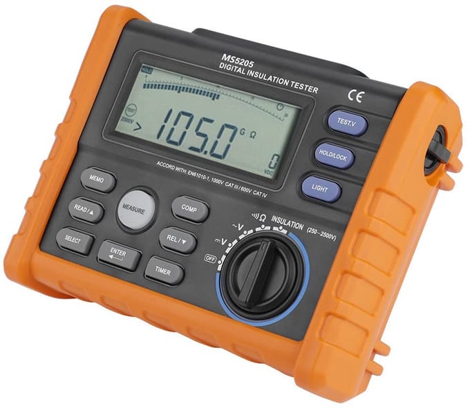 Digitale Isolatieweerstandstester 2500V - Pie & Dar Berekening - Multimeter Functie