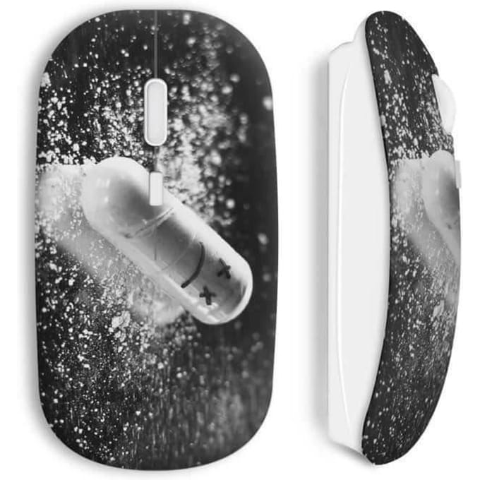 Souris sans fil Pilule black white