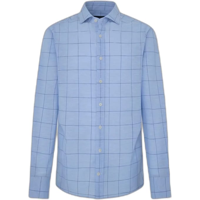 Shirt met lange mouwen Hackett Linen Windowpane