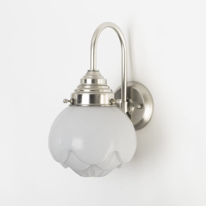 Wandlamp Paeonia Meander Matnikkel - Art Deco Trade