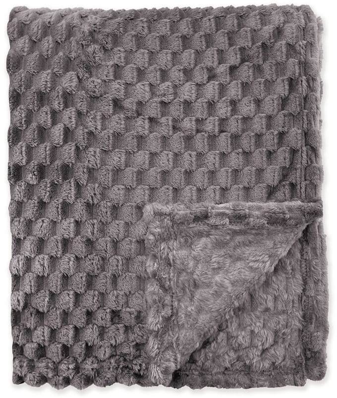 Byrklund Plaid Fluffy Dots - 130x160 - 100% Polyester - Antraciet