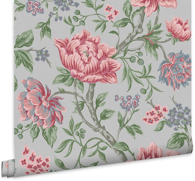 Laura Ashley Tapestry Floral Behang - Bloemen - 10mx52cm - Grijs