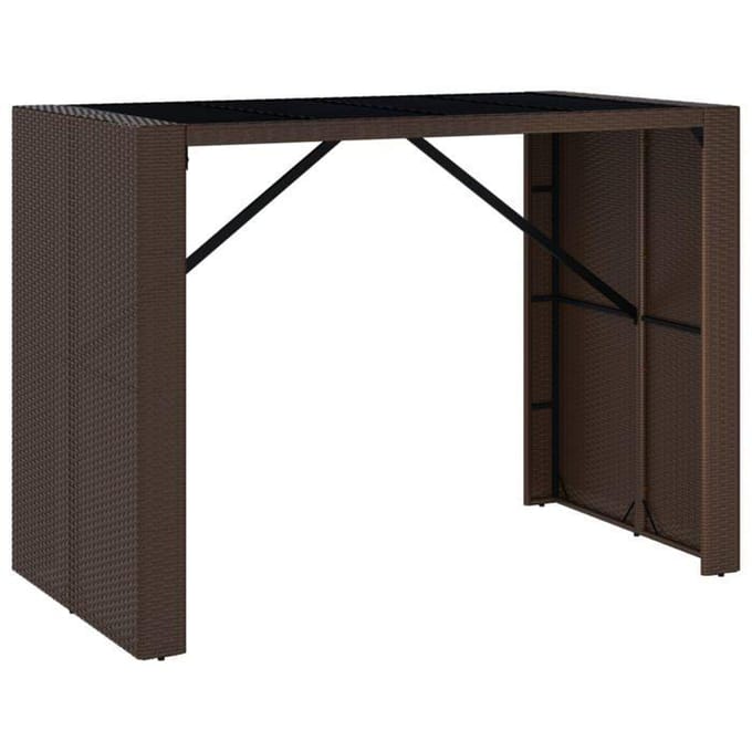 Maison Exclusive - Ensemble de bar de jardin avec coussins 5 pcs marron poly rotin marron