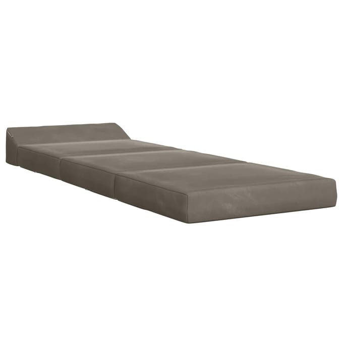 vidaXL - Vouwbare - Sofa - Bed - Lichtgrijs - 70 - x - 60 - x - 49 - cm - Fluweel