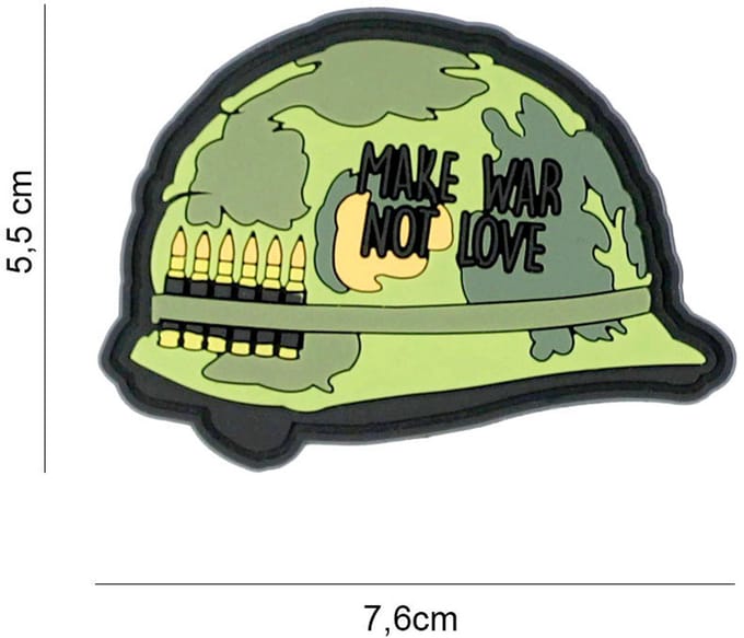 Embleem 3D PVC Make war not love