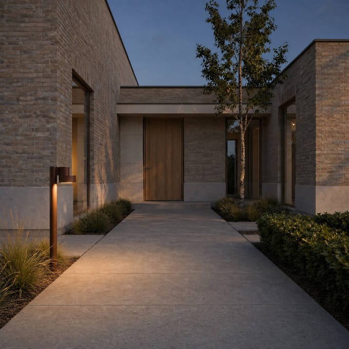 Lucande LED tuinpadverlichting Elune, bruin, IP44, hoogte 77 cm