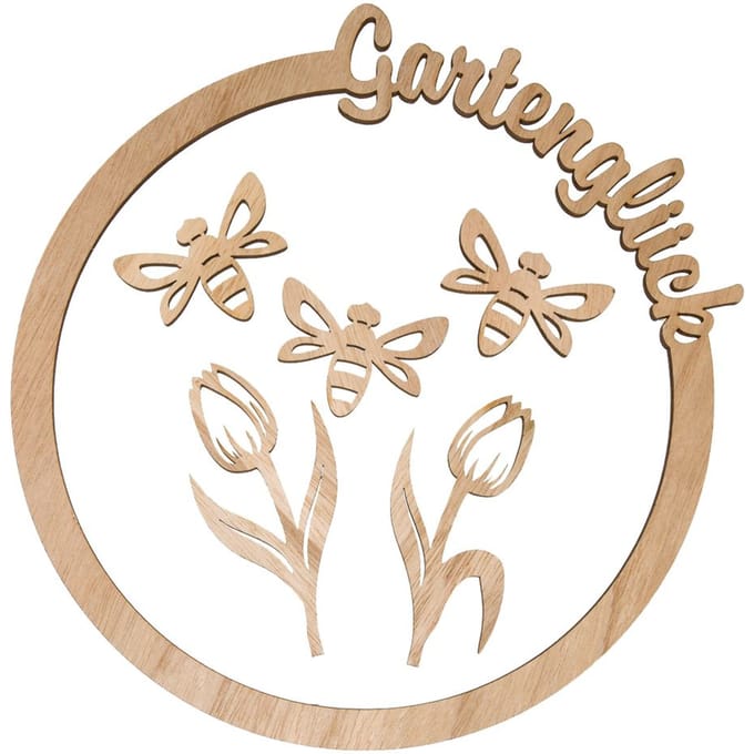 Houten ringenset "Tuin geluk"