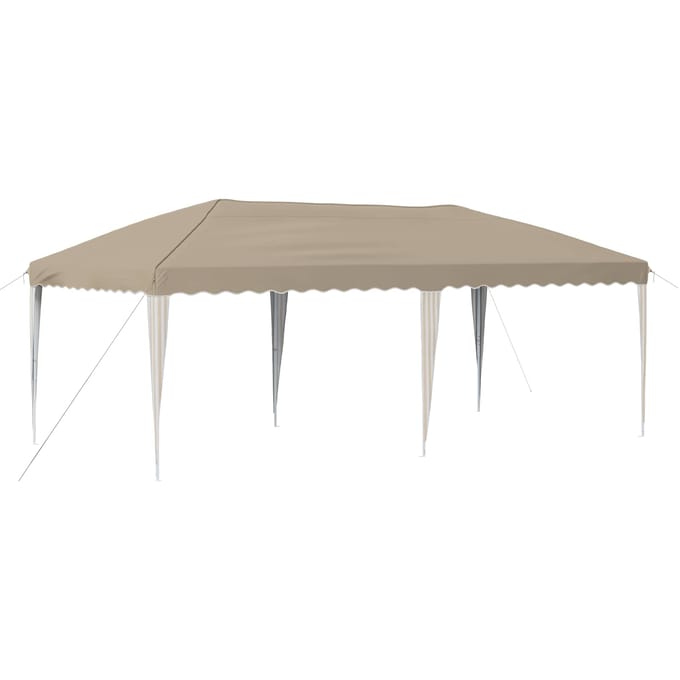 vidaXL - Pop-up - Feesttent - 575 - x - 290 - x - 245 - cm - Crèmekleurig