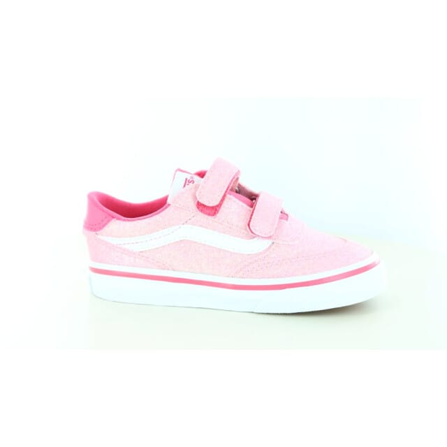 Vans brooklyn ls glitter in de kleur roze.