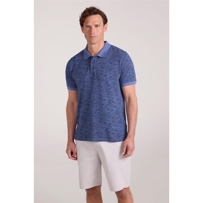 Mountain Warehouse Heren Dawnay Textured Pique Poloshirt (Maisblauw)