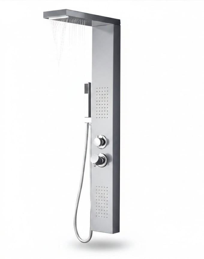 KAD® Douchepaneel - Regendouche - Douchekolom - Douchepanelen - Zilver - 47cm x 15cm x 115cm