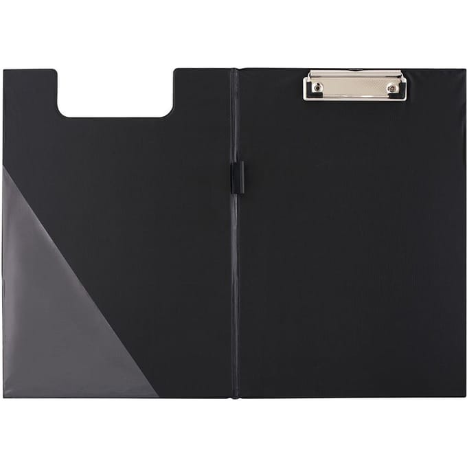 Zwarte Clipboard A5 met Klem & Klep - Documenthouder